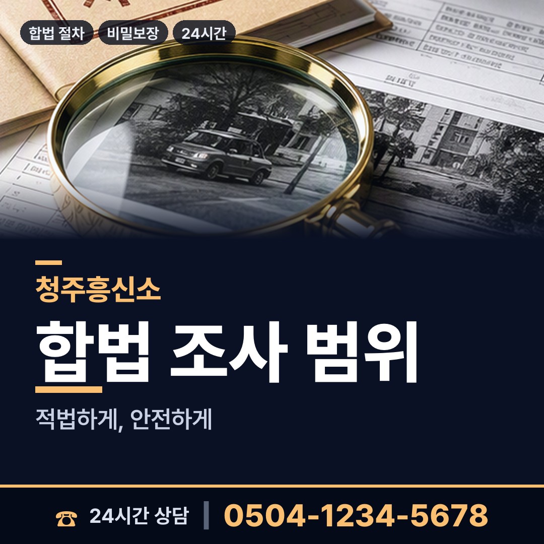 청주 미원면 배우자외도탐정 상담 안내